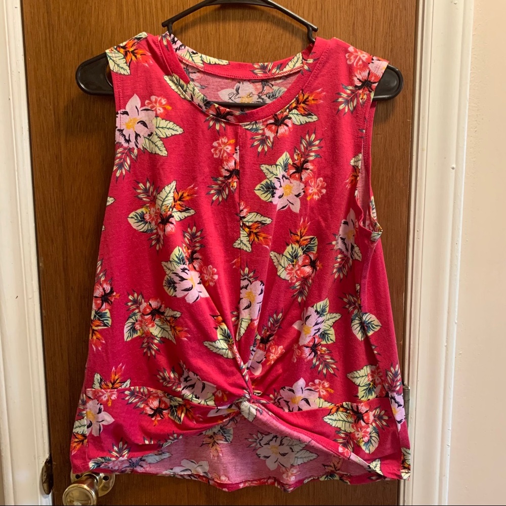 Floral Print Crop Top Size L